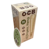 OCB UNBLEACHED 1 1/4 HEMP CONES 50CT/ BOX